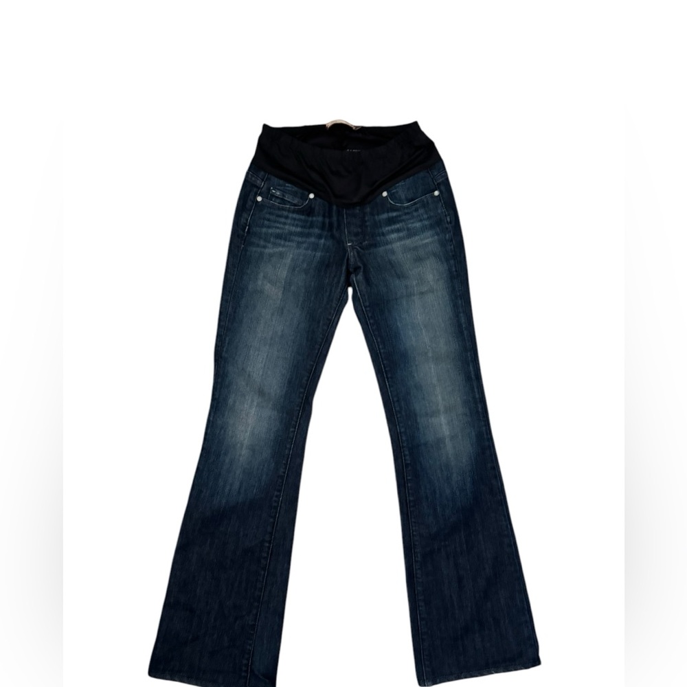 Paige Denim Maternity Laurel Canyon Maternity Low Rise Bootcut Jeans size 26 - Picture 3 of 10